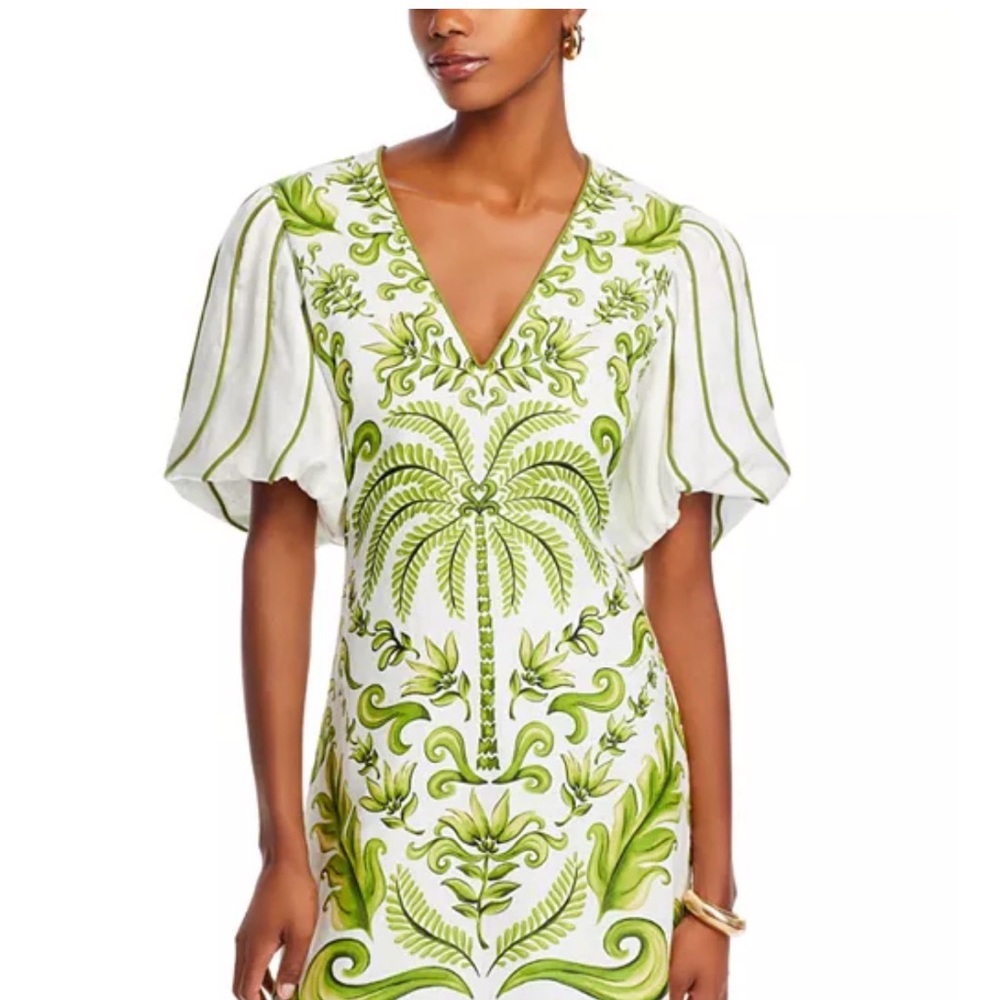 FARM Rio Milani off-white linen mini dress - Picture 6 of 7